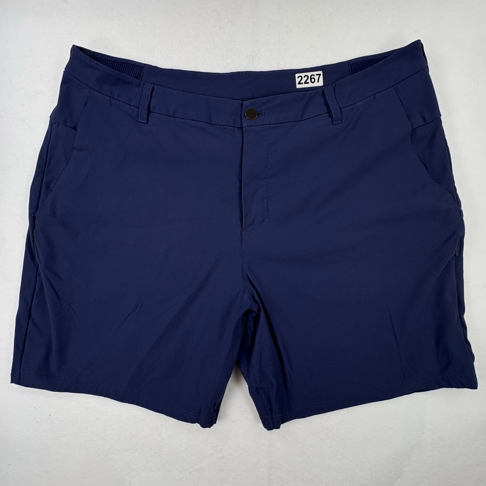 Lululemon Commission Golf Shorts Mens 38 Classic Navy 7” Stretch Performance